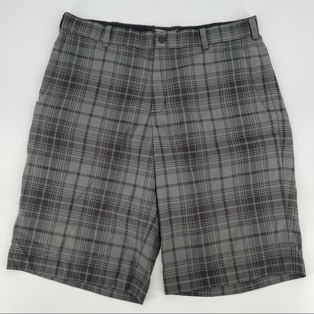 Nike Golf Tour Performance Plaid Shorts Dri-Fit Size 34 x 12